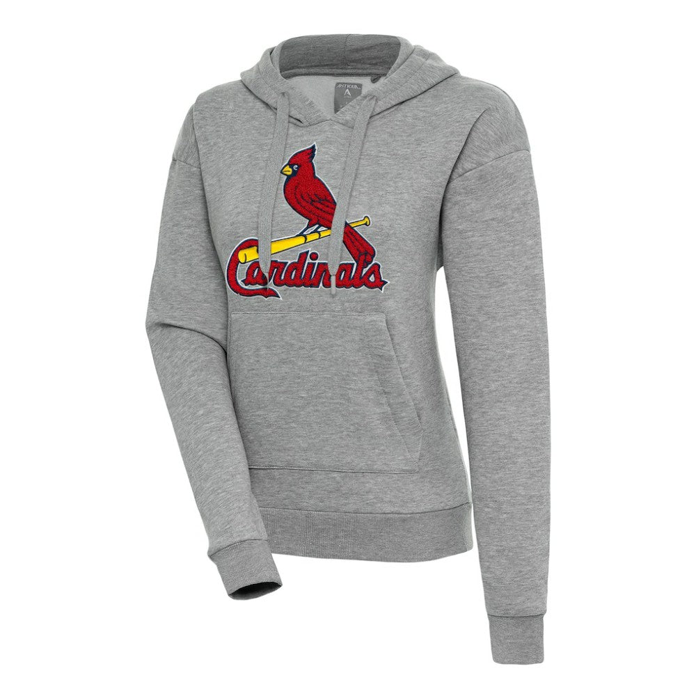Heather Gray St. Louis Cardinals Antigua Women's Victory Pullover Hoodie