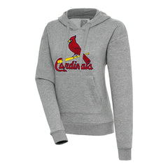 Heather Gray St. Louis Cardinals Antigua Women's Victory Pullover Hoodie