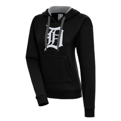 Black Detroit Tigers Antigua Women's Victory Pullover Hoodie