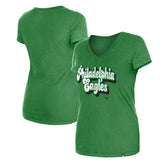 Women's Enzyme Wash Low V-Neck T-Shirt - Philadelphia Eagles T-shirts