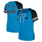 Women's Lace-Up Raglan T-Shirt - Carolina Panthers T-shirts