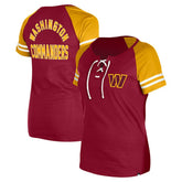 Women's Lace-Up Raglan T-Shirt - Washington Commanders T-shirts