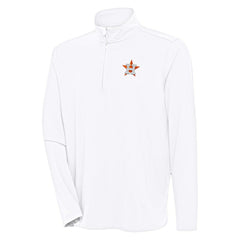 White Houston Astros Antigua Hunk Quarter-Zip Pullover Top