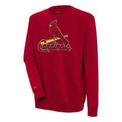 Red St. Louis Cardinals Antigua Victory Crewneck Chenille Pullover Sweatshirt