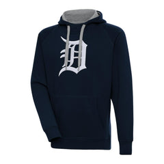 Navy Detroit Tigers Antigua Victory Chenille Pullover Hoodie