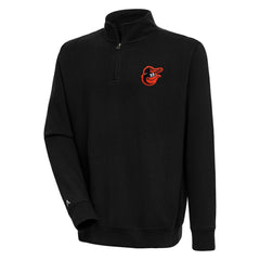 Black Baltimore Orioles Antigua Victory Quarter-Zip Pullover Top