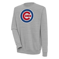 Heather Gray Chicago Cubs Antigua Victory Pullover Sweatshirt