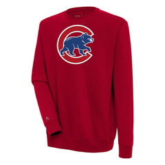 Red Chicago Cubs Antigua Victory Pullover Sweatshirt