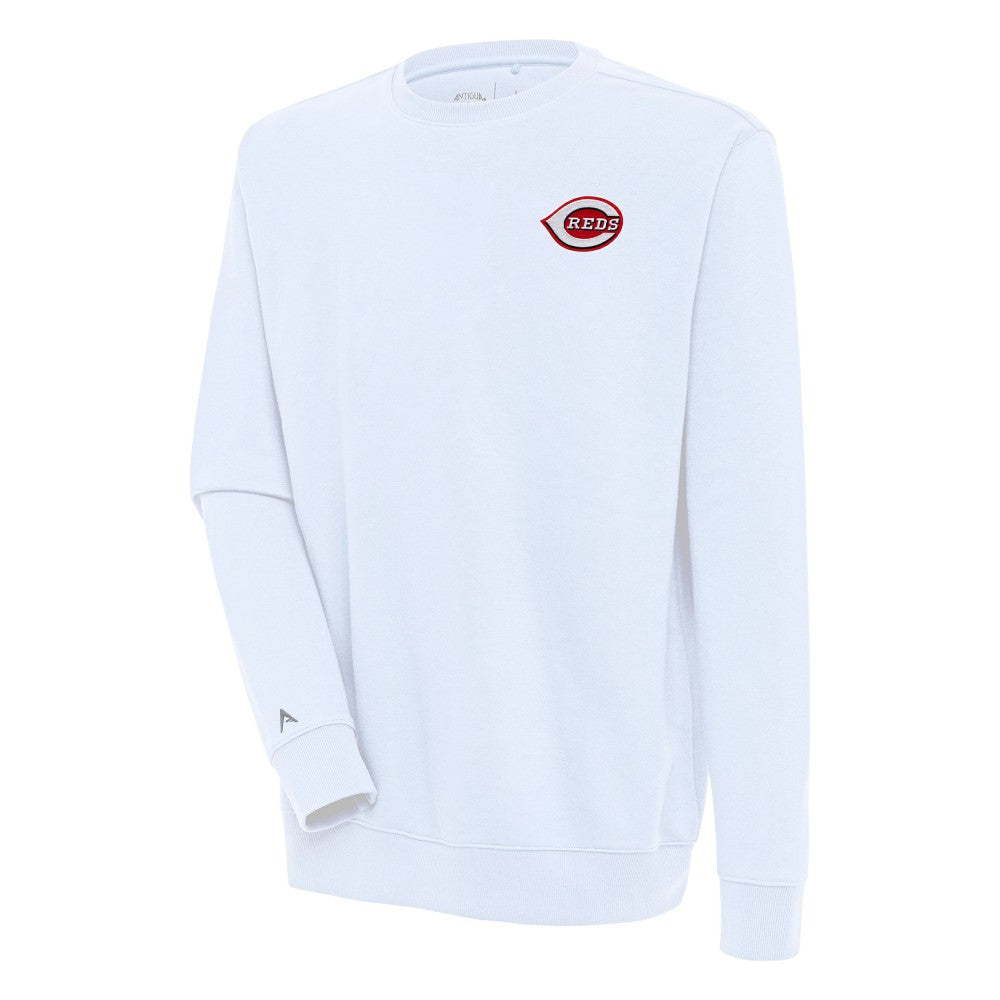 White Cincinnati Reds Antigua Victory Pullover Sweatshirt