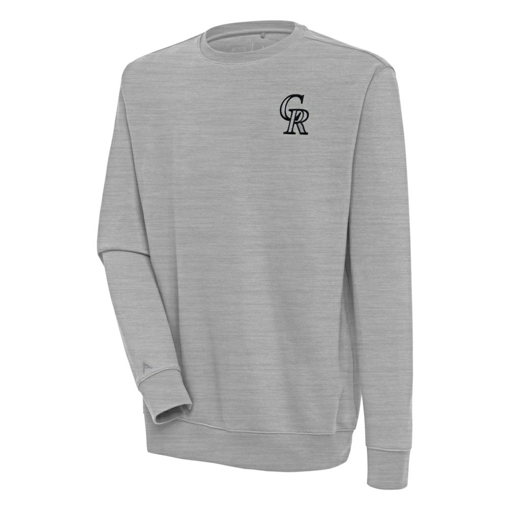 Heather Gray Colorado Rockies Antigua Victory Pullover Sweatshirt