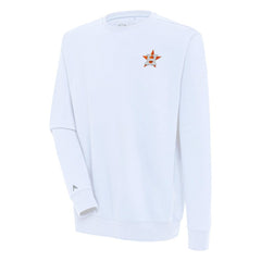 White Houston Astros Antigua Victory Pullover Sweatshirt
