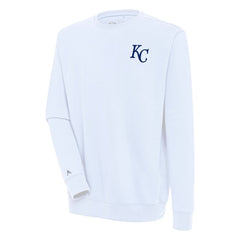 White Kansas City Royals Antigua Victory Pullover Sweatshirt