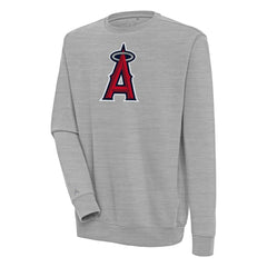 Heather Gray Los Angeles Angels Antigua Victory Pullover Sweatshirt