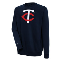 Navy Minnesota Twins Antigua Victory Pullover Sweatshirt