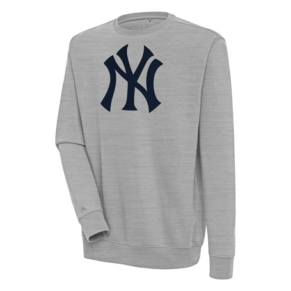 Heather Gray New York Yankees Antigua Victory Pullover Sweatshirt