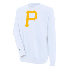 White Pittsburgh Pirates Antigua Victory Pullover Sweatshirt