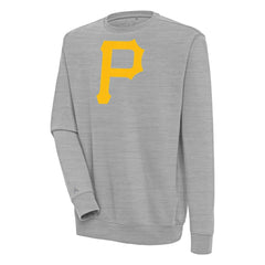 Heather Gray Pittsburgh Pirates Antigua Victory Pullover Sweatshirt