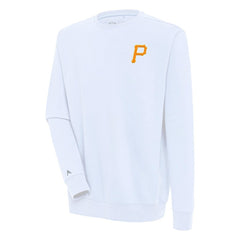 White Pittsburgh Pirates Antigua Victory Pullover Sweatshirt
