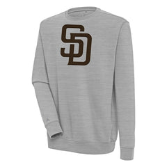 Heather Gray San Diego Padres Antigua Victory Pullover Sweatshirt