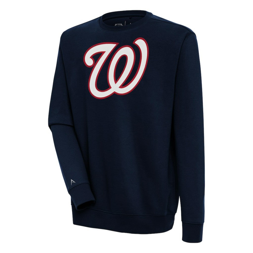 Navy Washington Nationals Antigua Victory Pullover Sweatshirt