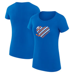 NHL New York Islanders G-III 4Her by Carl Banks Women's Super-Slim Fit Lightweight Heart T-Shirt