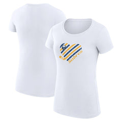 NHL Buffalo Sabres G-III 4Her by Carl Banks Women's Super-Slim Fit Lightweight Heart T-Shirt