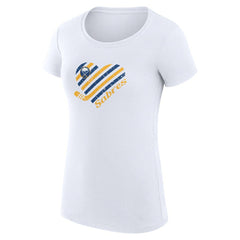 NHL Buffalo Sabres G-III 4Her by Carl Banks Women's Super-Slim Fit Lightweight Heart T-Shirt