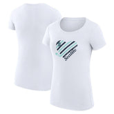 NHL Seattle Kraken G-III 4Her by Carl Banks Women's Super-Slim Fit Lightweight Heart T-Shirt