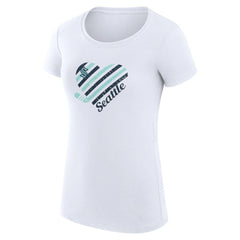 NHL Seattle Kraken G-III 4Her by Carl Banks Women's Super-Slim Fit Lightweight Heart T-Shirt