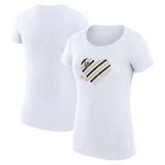 NHL Vegas Golden Knights G-III 4Her by Carl Banks Women's Super-Slim Fit Lightweight Heart T-Shirt