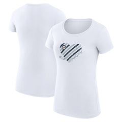 NHL Winnipeg Jets G-III 4Her by Carl Banks Women's Super-Slim Fit Lightweight Heart T-Shirt