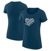 NHL Winnipeg Jets G-III 4Her by Carl Banks Women's Super-Slim Fit Lightweight Heart T-Shirt