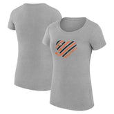 NHL Anaheim Ducks G-III 4Her by Carl Banks Women's Super-Slim Fit Lightweight Heart T-Shirt
