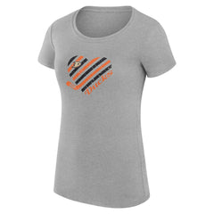 NHL Anaheim Ducks G-III 4Her by Carl Banks Women's Super-Slim Fit Lightweight Heart T-Shirt
