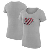 NHL Carolina Hurricanes G-III 4Her by Carl Banks Women's Super-Slim Fit Lightweight Heart T-Shirt