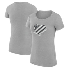 NHL Los Angeles Kings G-III 4Her by Carl Banks Women's Super-Slim Fit Lightweight Heart T-Shirt