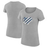 NHL Tampa Bay Lightning G-III 4Her by Carl Banks Women's Super-Slim Fit Lightweight Heart T-Shirt