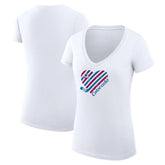 NHL Colorado Avalanche G-III 4Her by Carl Banks Women's Super-Slim Fit Lightweight Heart V-Neck T-Shirt