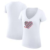 NHL Florida Panthers G-III 4Her by Carl Banks Women's Super-Slim Fit Lightweight Heart V-Neck T-Shirt