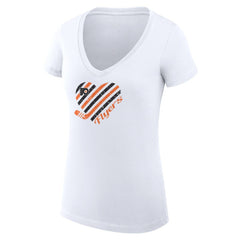 NHL Philadelphia Flyers G-III 4Her by Carl Banks Women's Super-Slim Fit Lightweight Heart V-Neck T-Shirt