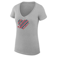 NHL Florida Panthers G-III 4Her by Carl Banks Women's Super-Slim Fit Lightweight Heart V-Neck T-Shirt