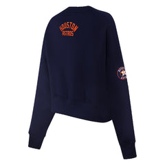 Navy Houston Astros Pro Standard Women's Painted Sky Pullover Sweatshirt