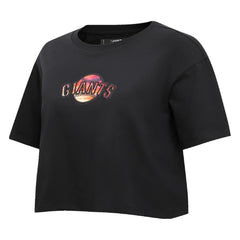 Black San Francisco Giants Pro Standard Women's Painted Sky Boxy Cropped T-Shirt
