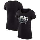 Black Chicago White Sox G-III 4Her by Carl Banks Women's Super-Slim Fit Lightweight Filigree Team T-Shirt