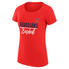 Red Cleveland Guardians G-III 4Her by Carl Banks Women's Super-Slim Fit Lightweight Team Graphic T-Shirt