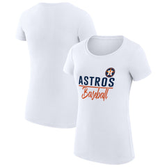 White Houston Astros G-III 4Her by Carl Banks Women's Super-Slim Fit Lightweight Team Graphic T-Shirt