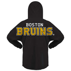 NHL Boston Bruins Fanatics Women's Jersey Lace-Up V-Neck Long Sleeve Hoodie T-Shirt