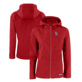 Red St. Louis Cardinals Cutter & Buck Women's Evoke Eco Softshell Recycled Full-Zip Jacket