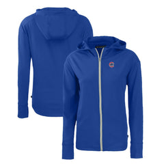 Royal Chicago Cubs Cutter & Buck Women's Daybreak Eco Recycled Full-Zip Hoodie
