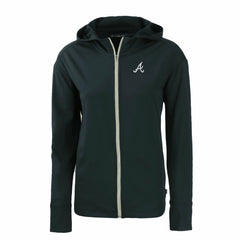 Navy Atlanta Braves Cutter & Buck Women's Daybreak Eco Recycled Full-Zip Hoodie